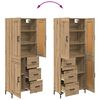 vidaXL Haut Armoire 2 pcs Ch&ecirc;ne artisanal Bois d'ing&eacute;nierie