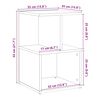 vidaXL Tables de chevet 2 pcs vieux bois 35x35x55 cm bois d'ing&eacute;nierie