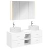 vidaXL Ensemble de mobilier de salle de bain 4 pcs Blanc