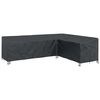 vidaXL Housse pour meubles 286 x 222 x 80 cm Forme L Imperm&eacute;able Noir