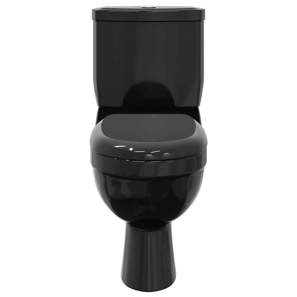 vidaXL Toilette avec r&eacute;servoir Noir