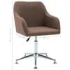 vidaXL Chaise pivotante &agrave; manger marron tissu