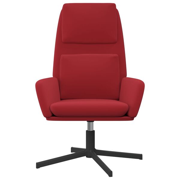 vidaXL Chaise de relaxation Rouge bordeaux Velours