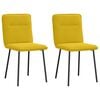 vidaXL Chaises &agrave; manger lot de 2 Jaune Velours