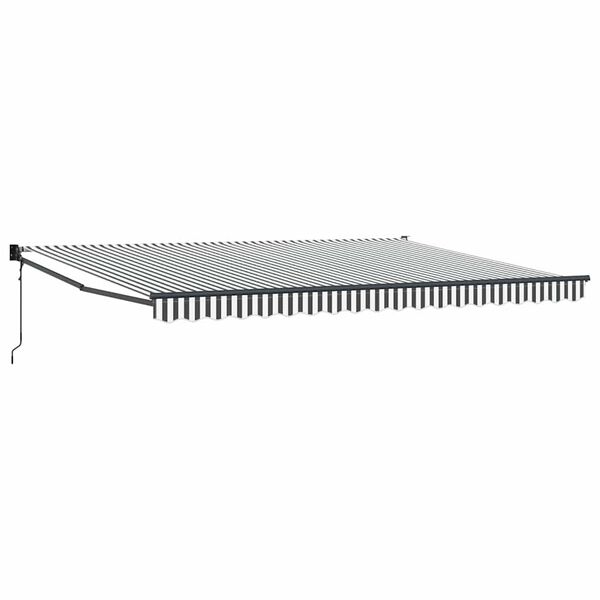 vidaXL Auvent r&eacute;tractable anthracite et blanc 4,5x3 m tissu/aluminium