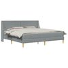 vidaXL Cadre de lit avec matelas Gris clair 180 x 200 cm Tissu