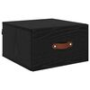 vidaXL Cabinet de chevet mural Ch&ecirc;ne noir 35 x 35 x 20 cm
