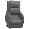 vidaXL Fauteuil de massage Gris Similicuir