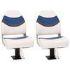 vidaXL Ensemble de si&egrave;ges de bateau pliables lot de 4 dossier haut