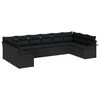 vidaXL Ensemble de canap&eacute; de jardin 10 pc Noir polyrotin