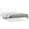 vidaXL Cadre de lit m&eacute;tal sans matelas et t&ecirc;te de lit blanc 160x200 cm