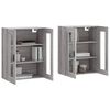 vidaXL Armoires murales 2 pcs sonoma gris bois d'ing&eacute;nierie