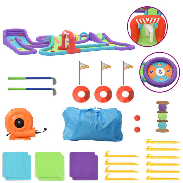 Happy Hop Centre de jeu de golf gonflable 370x303x64 cm