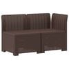 vidaXL Canap&eacute; de jardin 2 places look rotin PP Marron