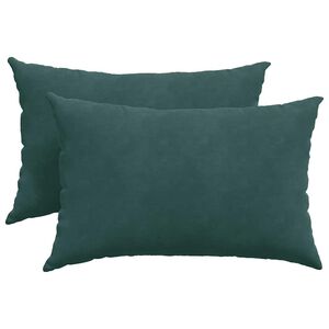 vidaXL Coussins de canap&eacute; 2 pcs Vert fonc&eacute; 60 x 40 cm