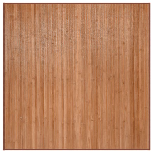 vidaXL Tapis carr&eacute; naturel 100x100 cm bambou