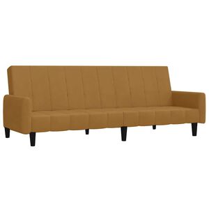 vidaXL Canap&eacute;-lit &agrave; 2 places marron velours