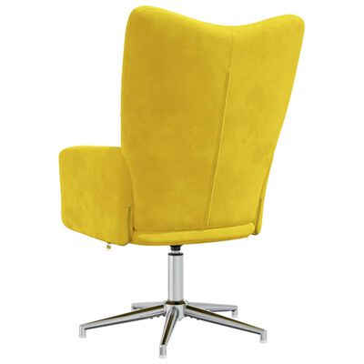 vidaXL Chaise de relaxation Jaune moutarde Velours