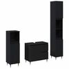 vidaXL Ensemble de mobilier de salle de bain 3 pc Ch&ecirc;ne noir