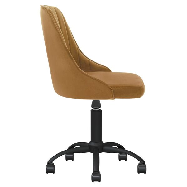 vidaXL Chaises pivotantes &agrave; manger lot de 2 marron velours