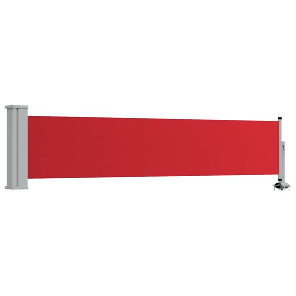 vidaXL Auvent lat&eacute;ral r&eacute;tractable de patio 60x300 cm Rouge