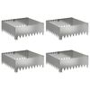 vidaXL Bordure de Pelouse 4 pc 60 x 60 x 20 cm Acier Argent&eacute;
