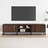 vidaXL Meuble TV chêne marron 160x35x41 cm bois d'ingénierie et métal