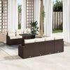 vidaXL Ensemble de canap&eacute; de jardin 8 pcs Marron Poly Rattan