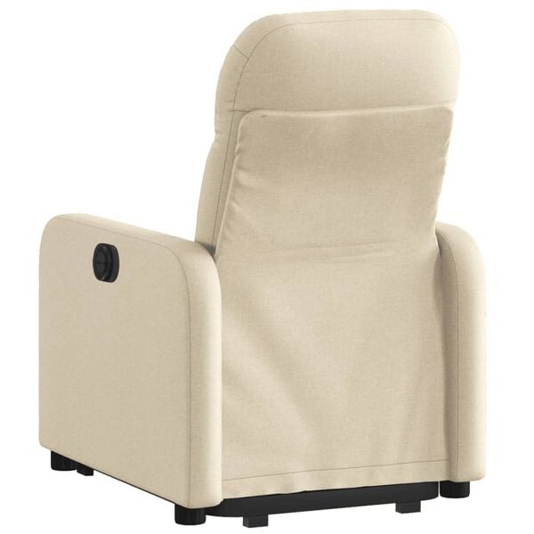vidaXL Fauteuil inclinable électrique crème tissu
