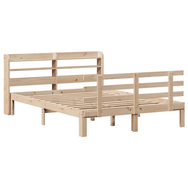 vidaXL Cadre de lit et t&ecirc;te de lit sans matelas 135x190 cm