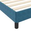vidaXL Lit &agrave; ressorts avec matelas Bleu fonc&eacute; 160 x 200 cm tissu