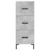 vidaXL Buffet Gris béton 34,5x34x90 cm Bois d'ingénierie
