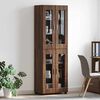 vidaXL Haut Armoire Ch&ecirc;ne brun 60 x 35 x 182 cm Bois d'ing&eacute;nierie