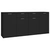 vidaXL Buffet Noir 160x36x75 cm Bois d'ing&eacute;nierie