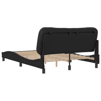 vidaXL Cadre de lit sans matelas noir 120x200 cm similicuir