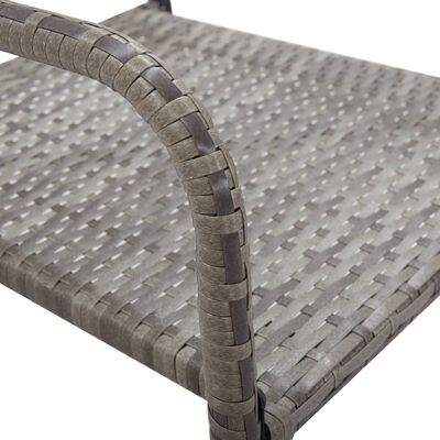 vidaXL Chaise à dîner de jardin empilable lot de 4 gris résine tressée