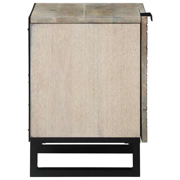 vidaXL Cabinet de chevet Blanc et Noir 40 x 33 x 46 cm