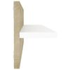 vidaXL &Eacute;tag&egrave;res murales 4pcs Blanc/ch&ecirc;ne sonoma 60x11,5x18 cm