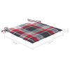 vidaXL Chaises de jardin lot de 2 avec coussins à carreaux rouge Teck