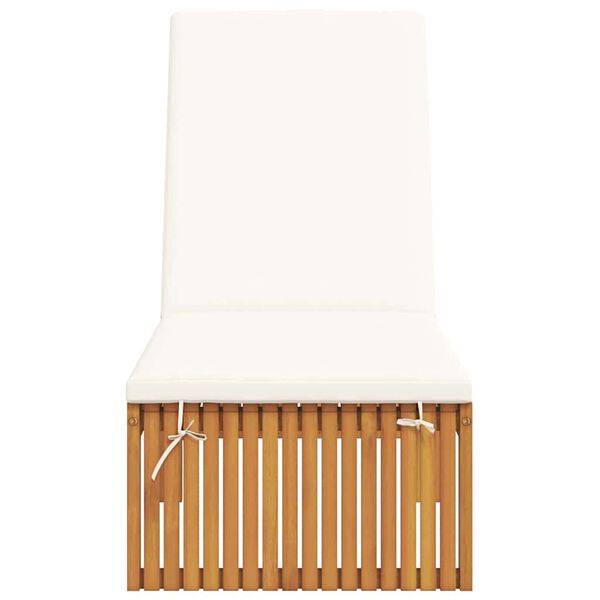 vidaXL Transat Marron 55 x 200 x 94cm Bois d'acacia massif