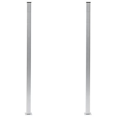 vidaXL Poteaux de clôture 2 pcs Aluminium 185 cm