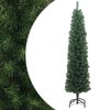 vidaXL Sapin de No&euml;l artificiel mince avec support vert 180 cm PVC