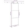 vidaXL Porte coulissante kit de quincaillerie tremp&eacute; verre aluminium