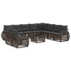 vidaXL Ensemble de canap&eacute; de jardin 11 pcs Gris et Gris fonc&eacute;