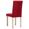 vidaXL Chaises &agrave; manger lot de 4 rouge bordeaux tissu
