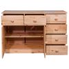 vidaXL Buffet 6 tiroirs 113x35x73 cm Bois de pin massif