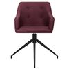 vidaXL Chaises &agrave; manger pivotantes lot de 2 violet tissu