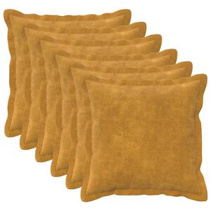 vidaXL Housse de coussin 6 pc HOUTEN Jaune 30 x 30 cm