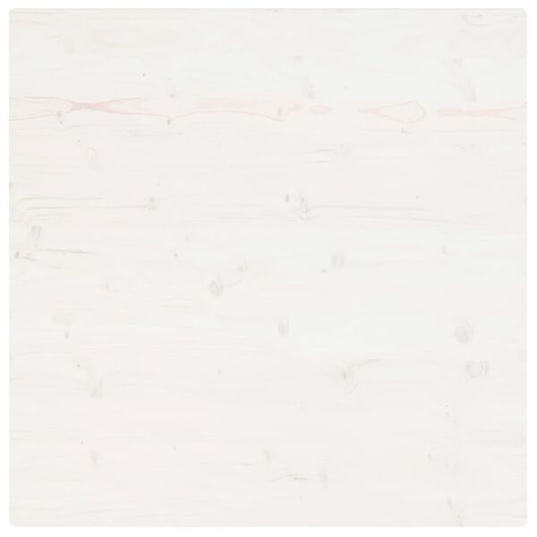 vidaXL Dessus de table blanc 70x70x2,5 cm bois de pin massif