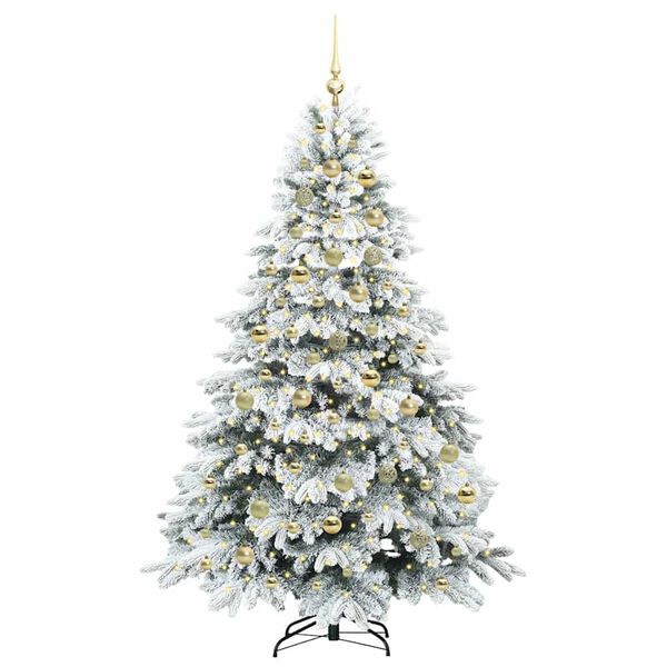 vidaXL Sapin de Noël artificiel avec 300 LED Vert 210 cm PE et PVC